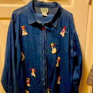 Quackery Factory Jean snowman shirt and pants